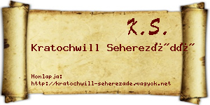 Kratochwill Seherezádé névjegykártya